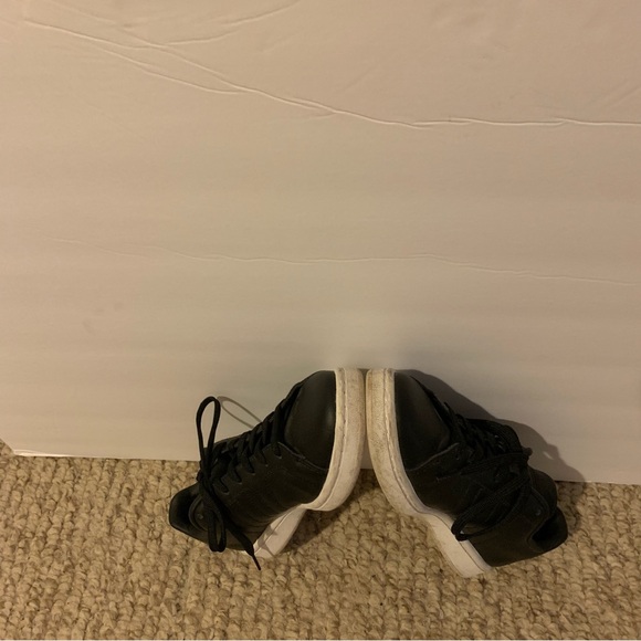 Adidas Black Athletic Shoes with White Soles main image 5
